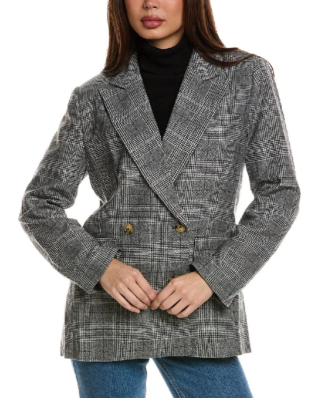 Seraphina Double-Breasted Wool-Blend Jacket Striped Jacket Polka Dot Jacket Floral Jacket