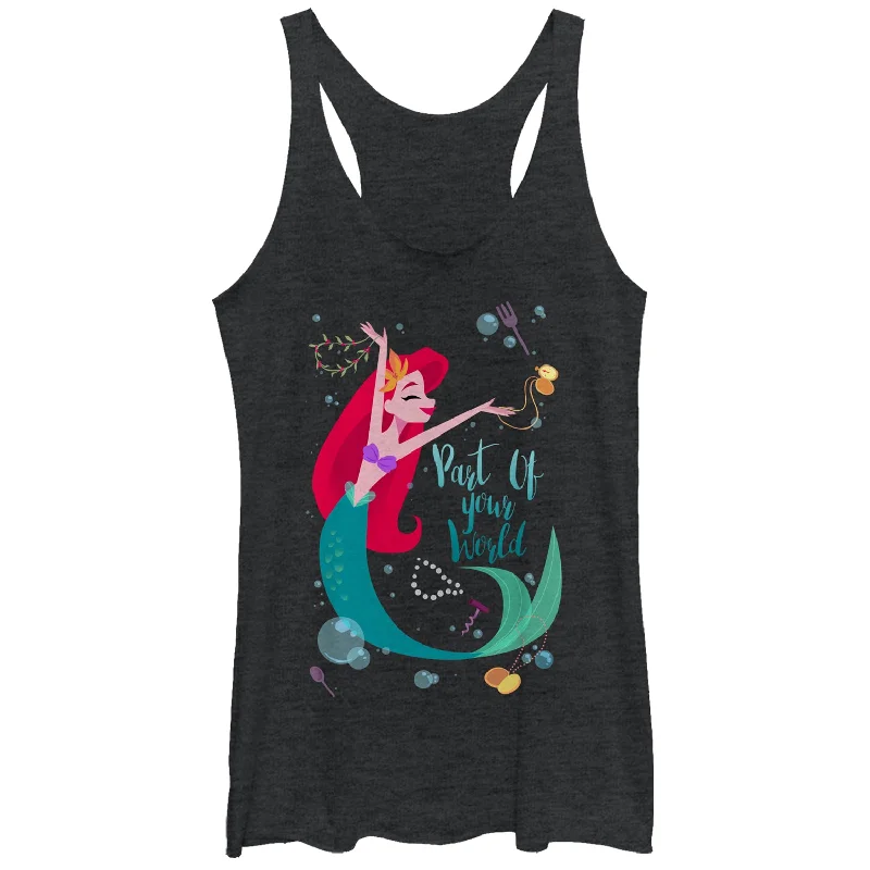 Women's The Little Mermaid Ariel Part of Your World Dance Racerback Tank Top soft tank top