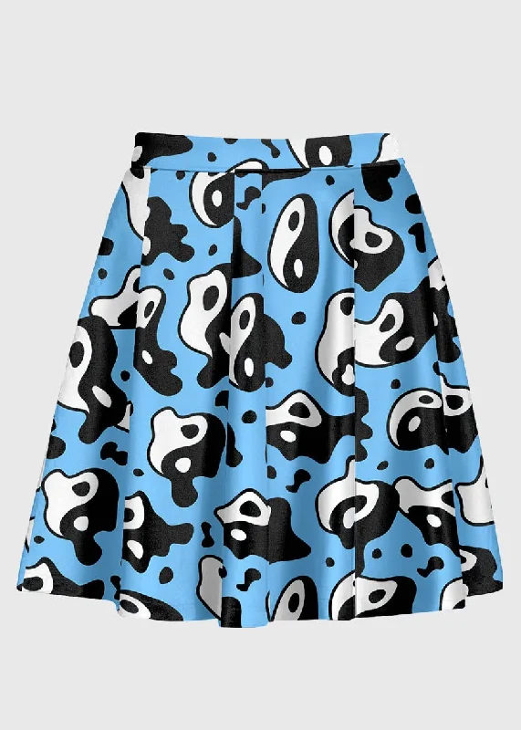 Blue Yin And Yang Skirt lightweight skirt design