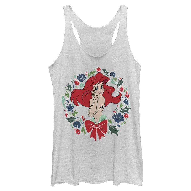 Women's The Little Mermaid The Little Mermaid Ariel Wreath Racerback Tank Top lime green tank Women's The Little Mermaid The Little Mermaid Ariel Wreath Racerback Tank Top lime green tank