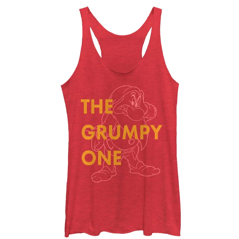 Women's Snow White and the Seven Dwarfs Grumpy One Racerback Tank Top flirty tank top