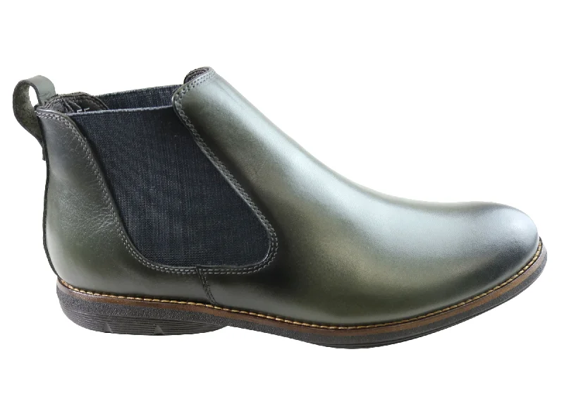 Savelli Hans Mens Comfort Leather Chelsea Dress Boots Made In Brazil Tunics New arrival