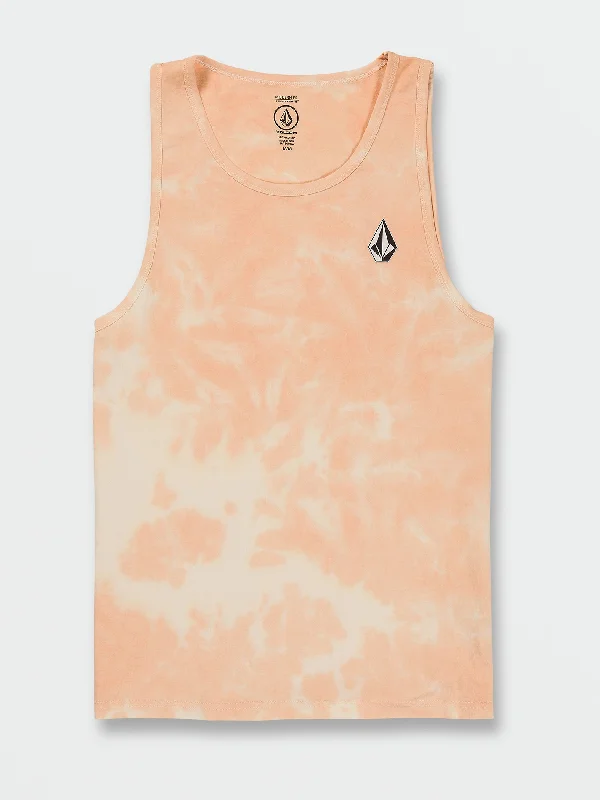 Iconic Dye Tank - Summer Orange teal tank top