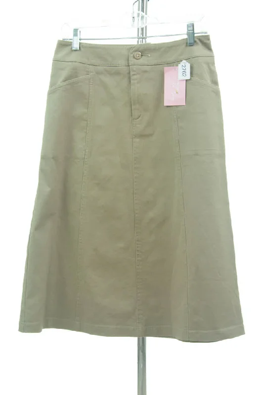 #2762 Sale Rack Item / Short Corneado Skirt / Tall Ladies Size 2 / Khaki Stretch mini skirt trendy