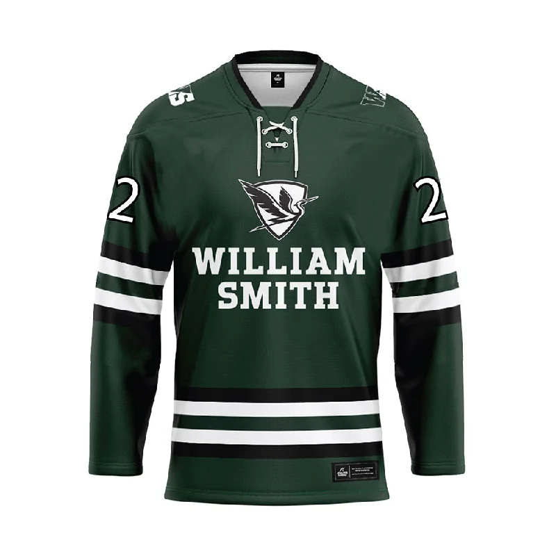 HWS - NCAA Women's Ice Hockey : Annabel Ziskin - Green Hockey Jersey Women's Jersey Top