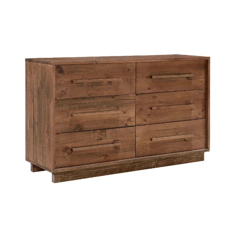 Nevada 6 Drawer Dresser - Dark Driftwood Maxi Flowy Bohemian