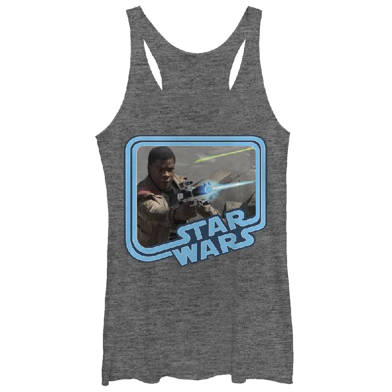 Women's Star Wars The Force Awakens Retro Finn Racerback Tank Top open back tank