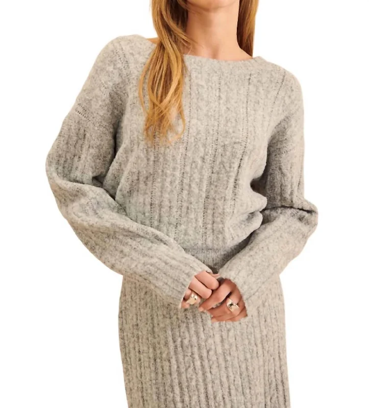 Chance Sweater In Smokey Cloud Oversized Loose Flowy
