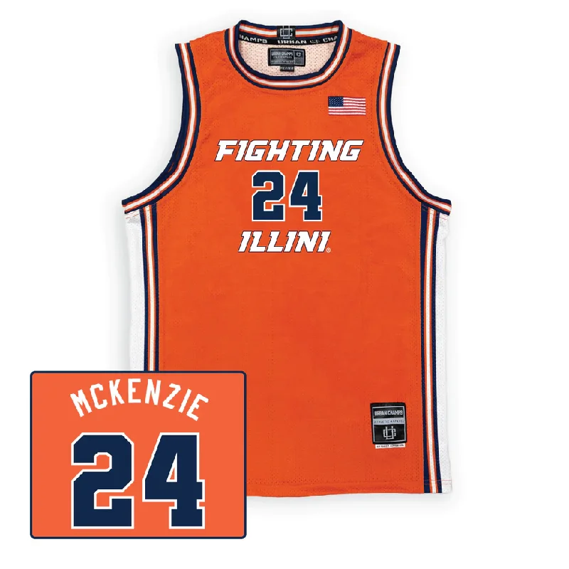 Illinois Fighting Illini NIL Basketball Jersey #24 Adalia Mckenzie Polka Dot Jersey Shirt Illinois Fighting Illini NIL Basketball Jersey #24 Adalia Mckenzie Polka Dot Jersey Shirt