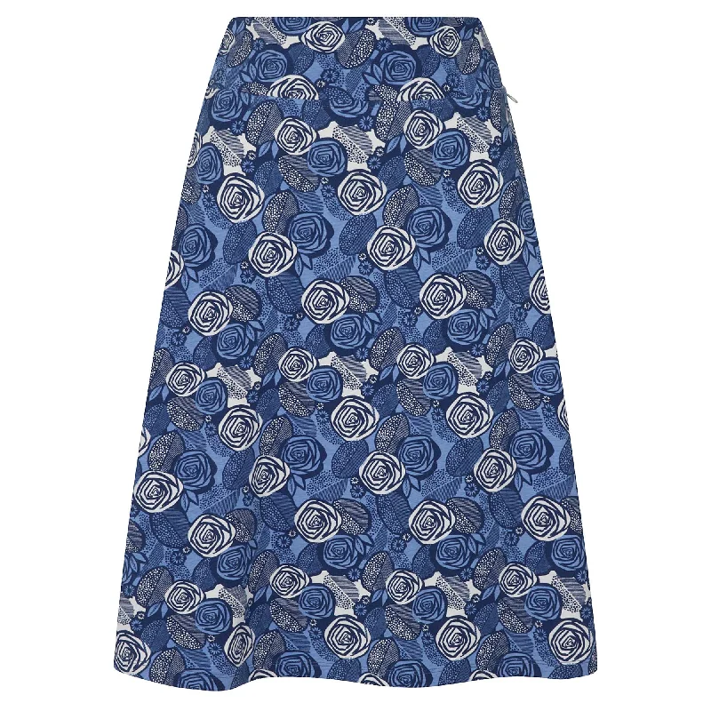 LJ41 - Printed Jersey Skirt - Rose Silver Jersey Tee