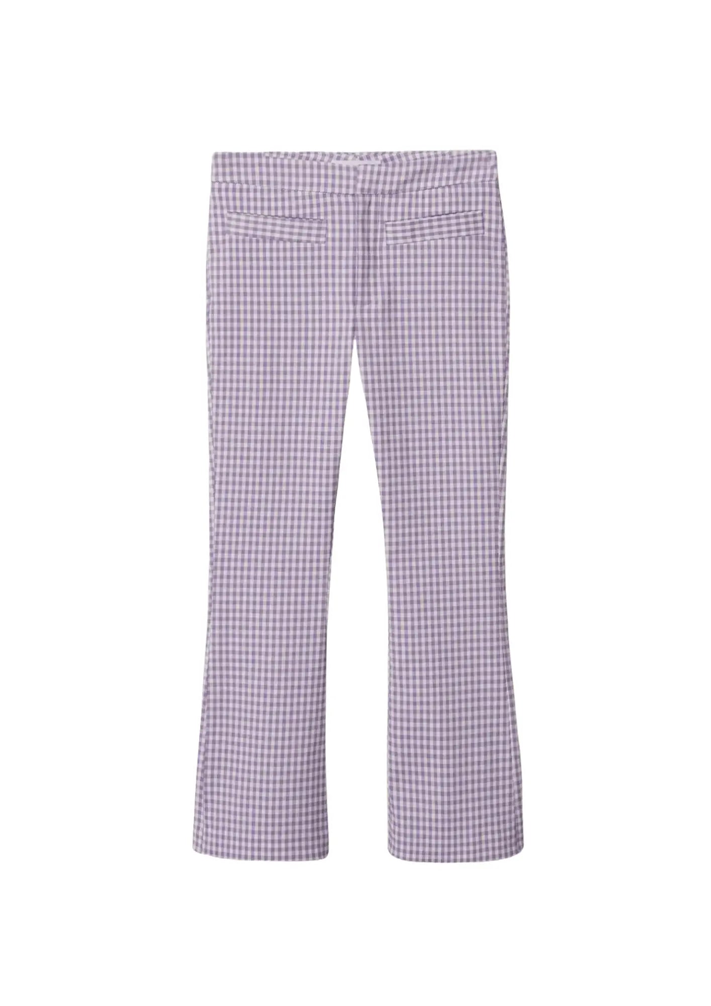 VIOLET CHECKERED TROUSERS Trousers versatile all-occasion