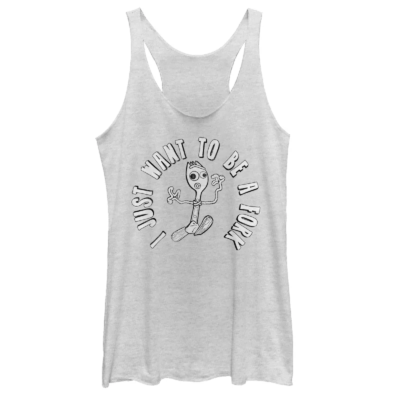 Women's Toy Story Want to be Forky Racerback Tank Top comfortable tank top