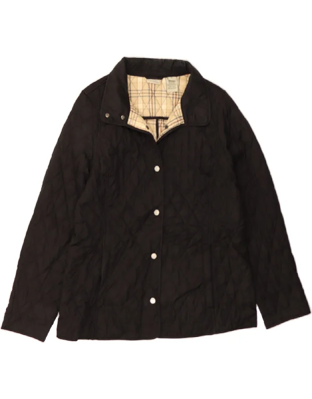 L.L.BEAN Womens Quilted Jacket UK 14 Medium Black Polyester Satin Fabric Silk Fabric Chiffon Fabric L.L.BEAN Womens Quilted Jacket UK 14 Medium Black Polyester Satin Fabric Silk Fabric Chiffon Fabric
