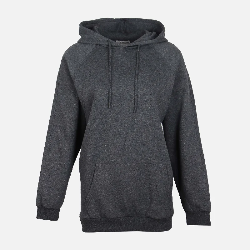WOMEN BASIC FLEECE HOODIE Hoodie with Belted Waist Structured Tailored