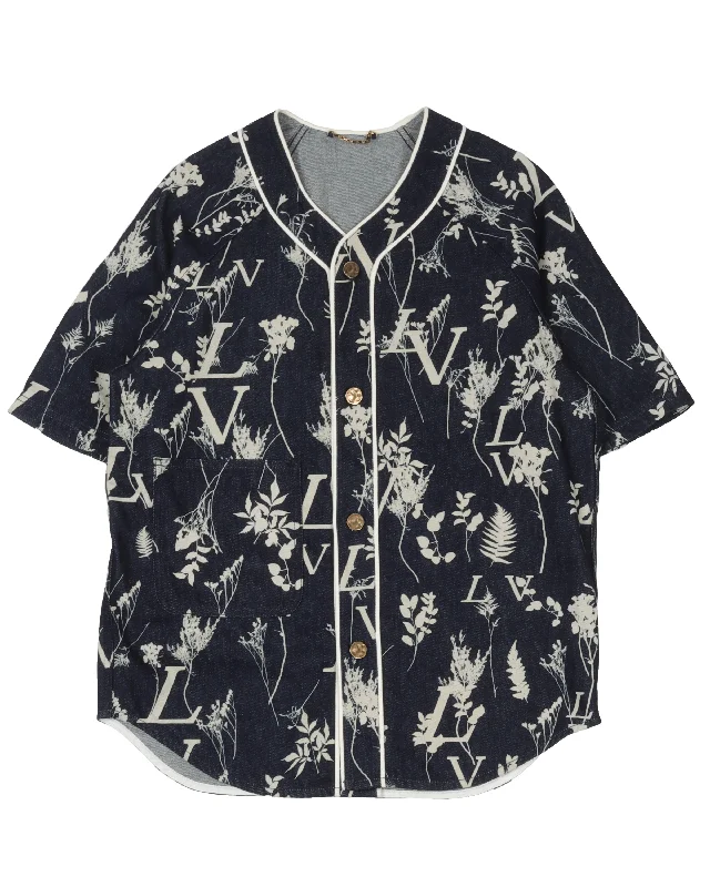 Denim Baseball Jersey Business Jersey Tee