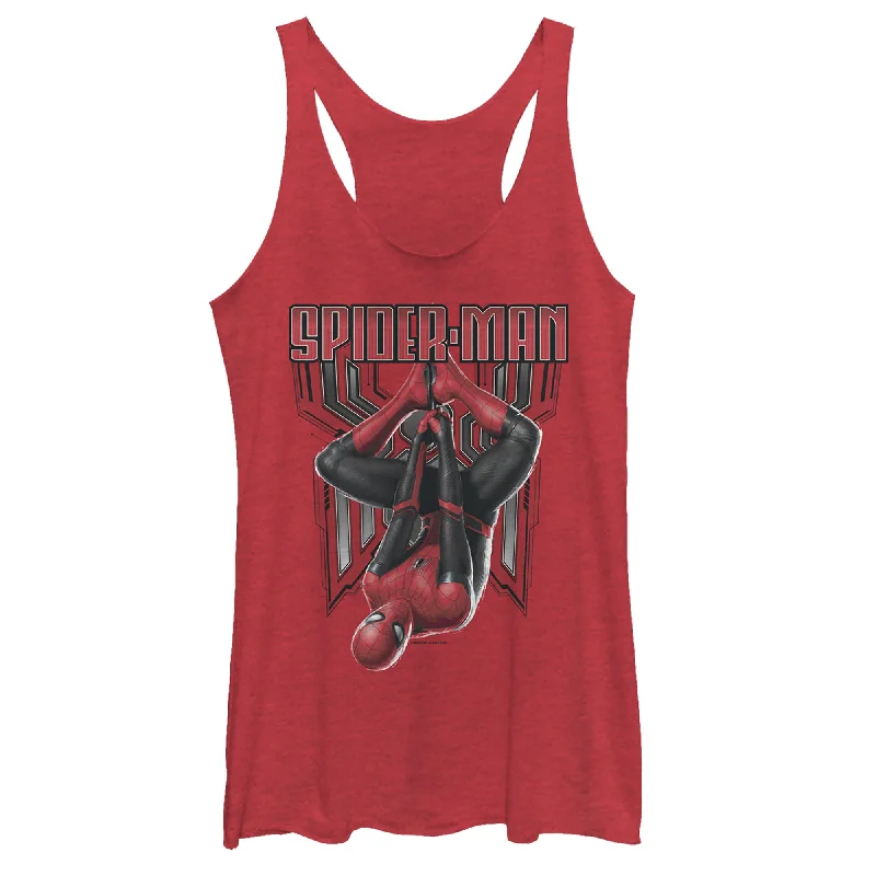 Women's Marvel Spider-Man: Far From Home Hang Racerback Tank Top peekaboo tank top