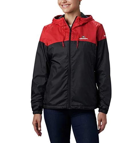 Columbia NCAA Georgia Bulldogs Women's Flash Forward Lined Jacket Boat Neck Shawl Collar Notched Collar Columbia NCAA Georgia Bulldogs Women's Flash Forward Lined Jacket Boat Neck Shawl Collar Notched Collar