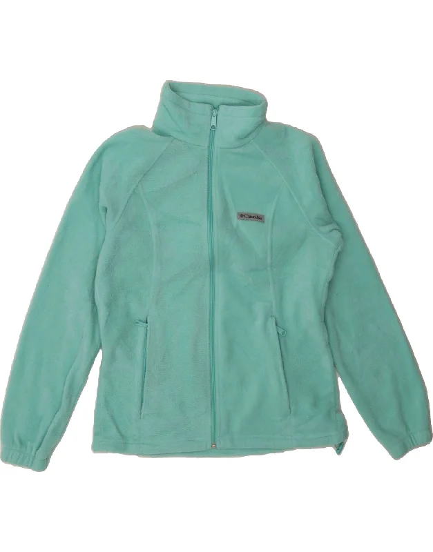 COLUMBIA Womens Fleece Jacket UK 14 Medium Turquoise Polyester Fleece Jacket Down Jacket Parka COLUMBIA Womens Fleece Jacket UK 14 Medium Turquoise Polyester Fleece Jacket Down Jacket Parka