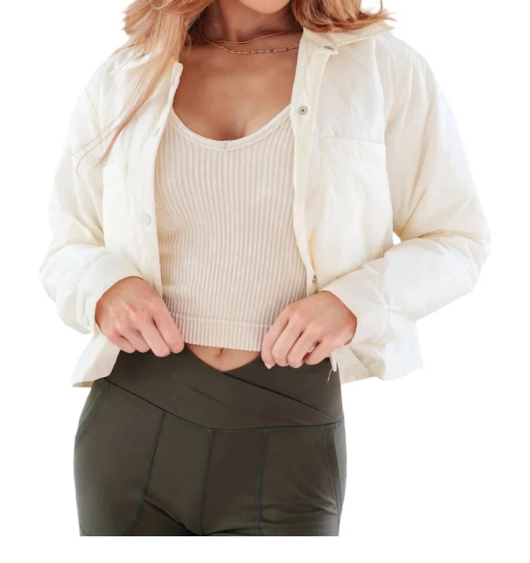 Hear Me Out Lightweight Puffer Jacket In White Anorak Shell Jacket Lightweight Jacket Hear Me Out Lightweight Puffer Jacket In White Anorak Shell Jacket Lightweight Jacket