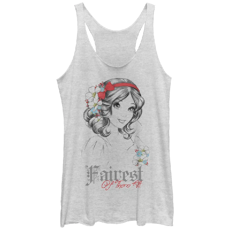 Women's Snow White and the Seven Dwarfs Fairest Racerback Tank Top bright tank top
