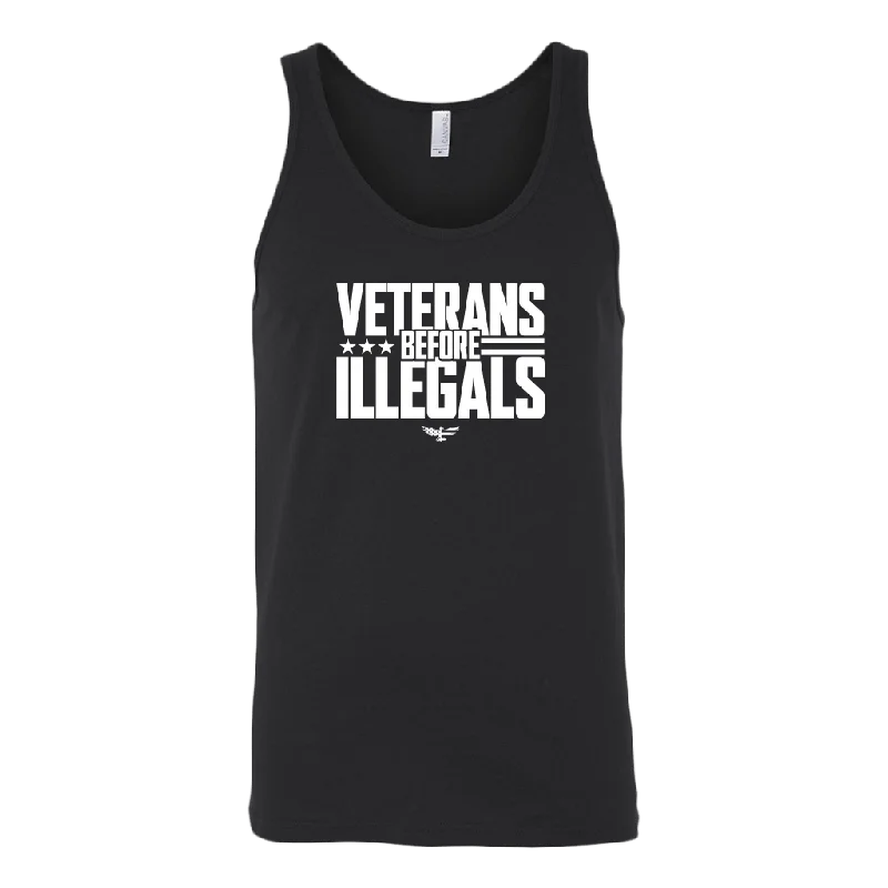 Veterans Before Illegals Tank Top cropped tank top