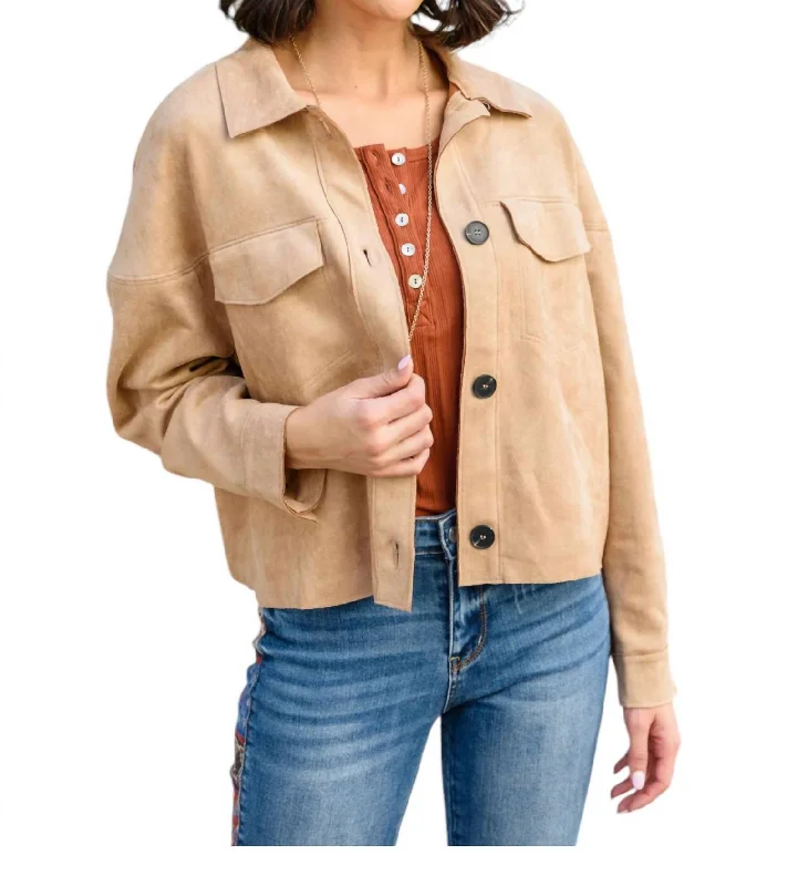 Hometown Visit Jacket In Tan Quilted Jacket Puffer Jacket Insulated Jacket