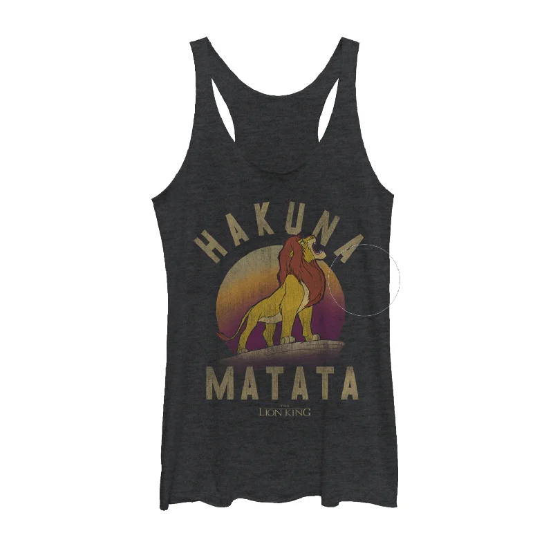 Women's Lion King Simba Hakuna Matata Racerback Tank Top cropped tank top