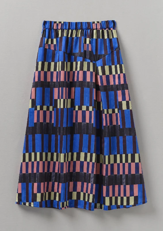 Isobel Harvey Asymmetric Check Print Skirt | Multi wool skirt sturdy