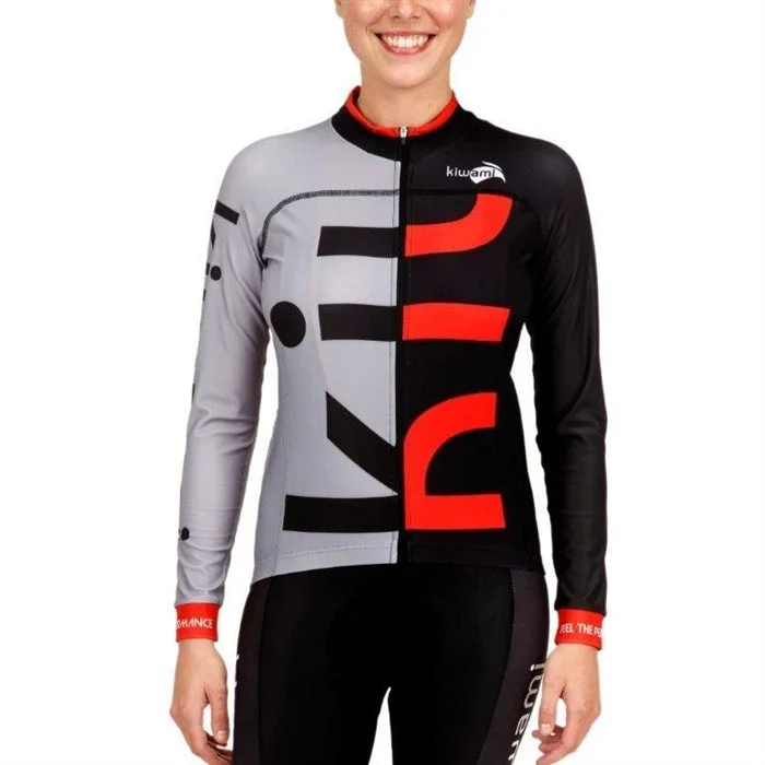 WOMEN'S PEYRESOURDE CYCLING LONG SLEEVED JERSEY Textured Jersey Blouse