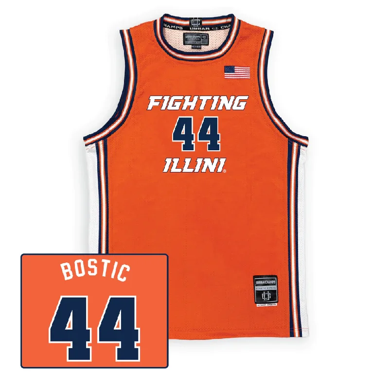 Illinois Fighting Illini NIL Basketball Jersey #44 Kendall Bostic Patterned Jersey Tee Illinois Fighting Illini NIL Basketball Jersey #44 Kendall Bostic Patterned Jersey Tee