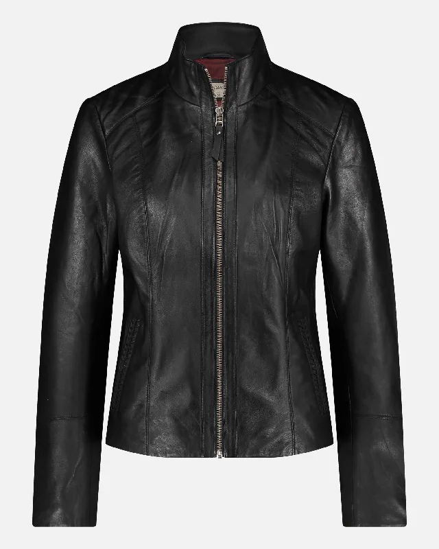 Chicago | Leather Urban Jacket Toggled Jacket Drawstring Jacket Belted Jacket