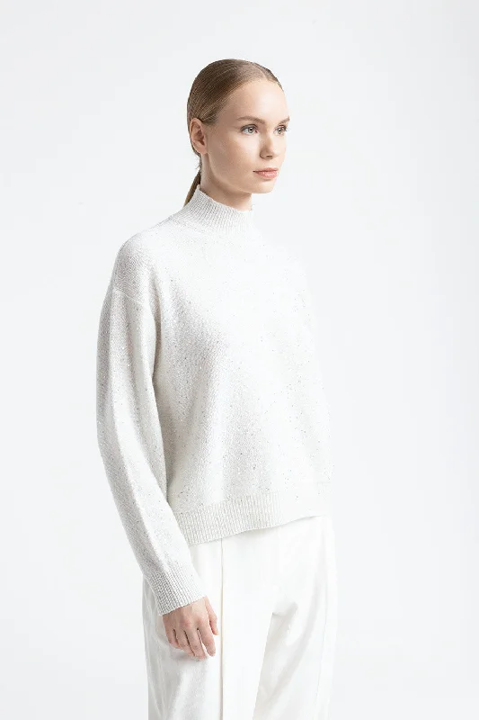 Wool, cashmere, lurex and sequin yarn sweater Spandex Blend Rayon Blend Denim Blend