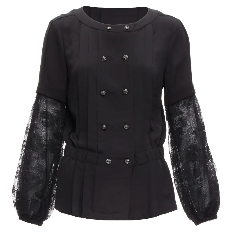 Chanel silk floral lace sleeves pleated jacket blouse Faux Fur Fabric Real Fur Fabric Shearling Fabric Chanel silk floral lace sleeves pleated jacket blouse Faux Fur Fabric Real Fur Fabric Shearling Fabric