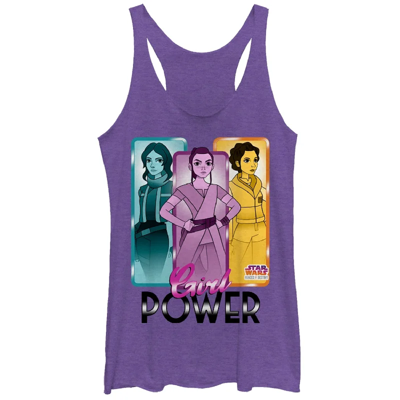 Women's Star Wars: Forces of Destiny Girl Power Racerback Tank Top flexible tank top
