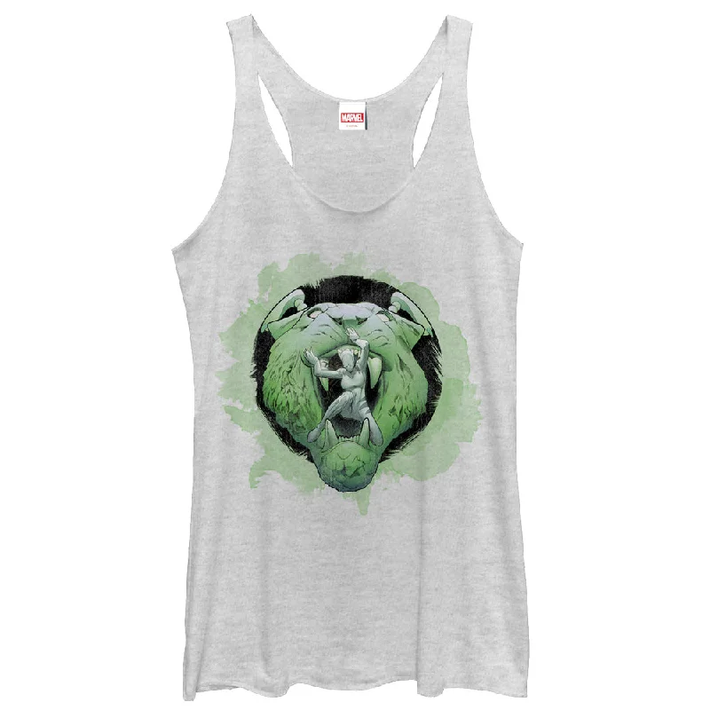 Women's Marvel White Tiger Watercolor Print Racerback Tank Top lavender tank top