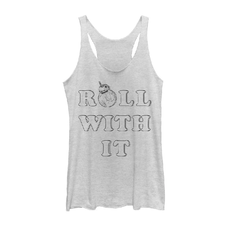 Women's Star Wars The Last Jedi BB-8 Roll Racerback Tank Top low neck tank