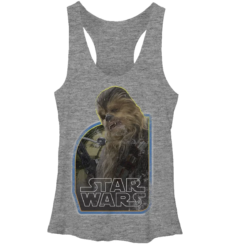 Women's Star Wars The Force Awakens Vintage Chewbacca Racerback Tank Top gym tank top