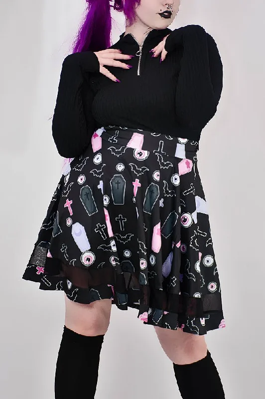 Goth Candy Black Mesh Skirt cashmere skirt fine