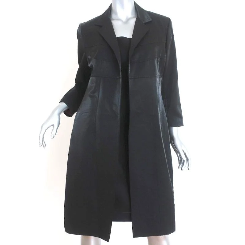 Martin Grant Matching Dress and Jacket Set Black Size 44 Stand-Up Collar Roll-Neck Collar Turtle Neck
