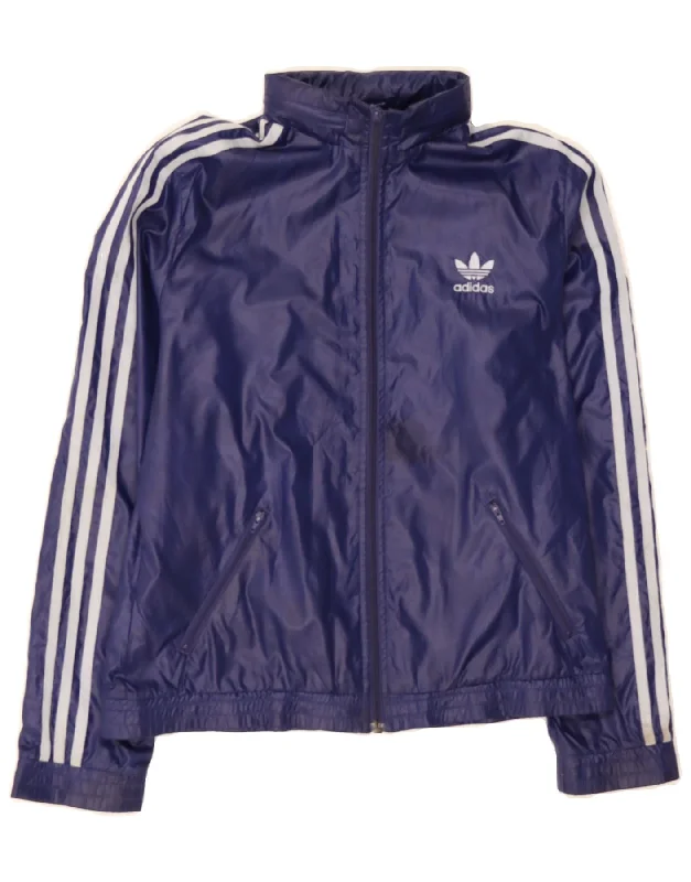 ADIDAS Womens Hooded Tracksuit Top Jacket IT 46 Large Purple Polyester Nylon Jacket Polyester Jacket Spandex Jacket