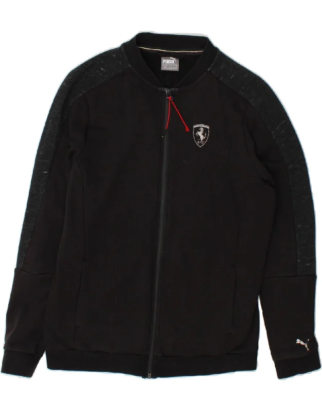 PUMA Womens Tracksuit Top Jacket UK 12 Medium Black Cotton Front Pockets Side Pockets Patch Pockets PUMA Womens Tracksuit Top Jacket UK 12 Medium Black Cotton Front Pockets Side Pockets Patch Pockets
