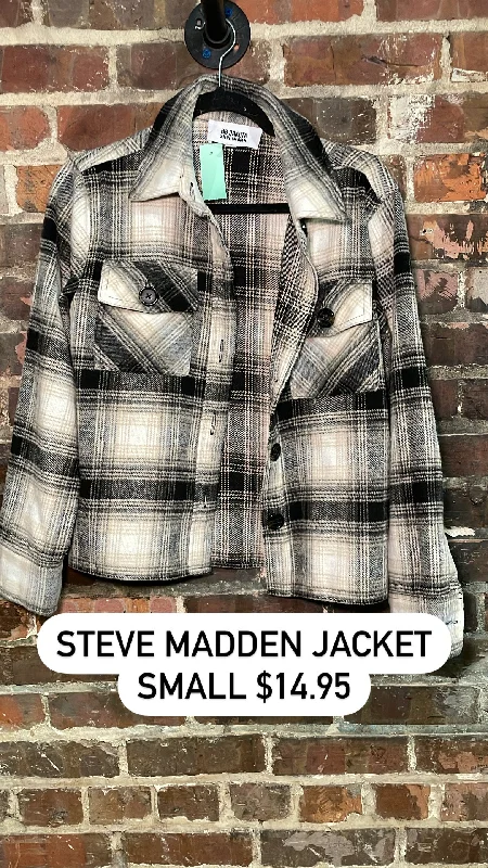 Steve Madden jacket Zip Front Button Front Snap Front