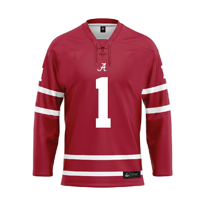 Alabama - NCAA Women's Track & Field : Miracle Ailes - Crimson Hockey Jersey Winter Jersey Top Alabama - NCAA Women's Track & Field : Miracle Ailes - Crimson Hockey Jersey Winter Jersey Top