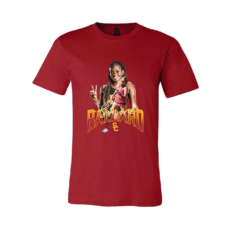USC - NCAA Women's Track & Field : Simone Ballard - Jersey Tee Ribbed Jersey Tee