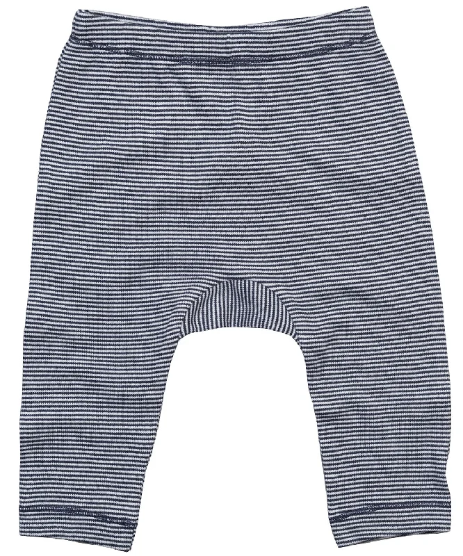 Organic White/Nautical Navy - Baby stripy Jersey leggings Evening Jersey Tee