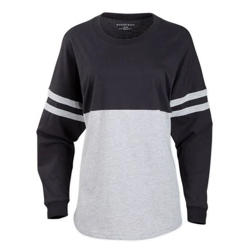Boxercraft Unisex Pom Pom Jersey Black/Gray T14 Bohemian Jersey Tee