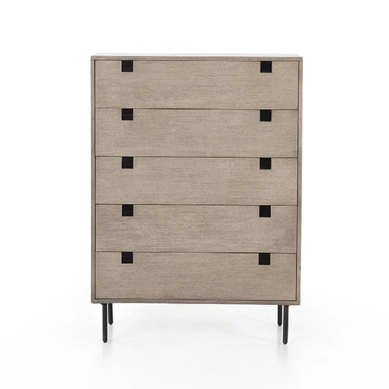 Camille 5 Drawer Dresser - Grey Wash Tunics New arrival