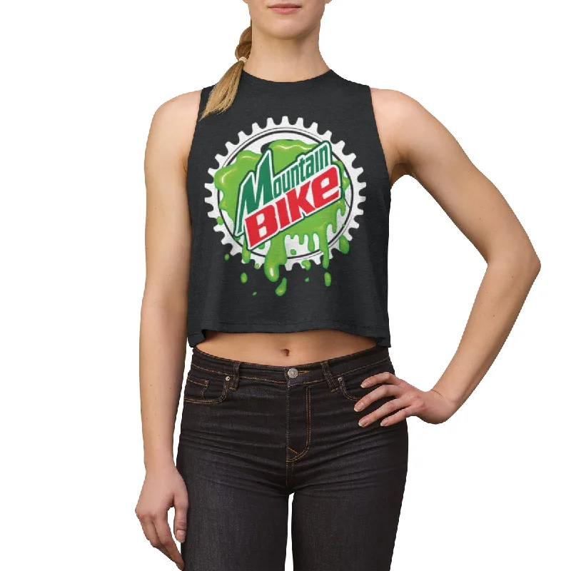 Mountain Bike Crop top Mesh Blend Leather Blend Suede Blend