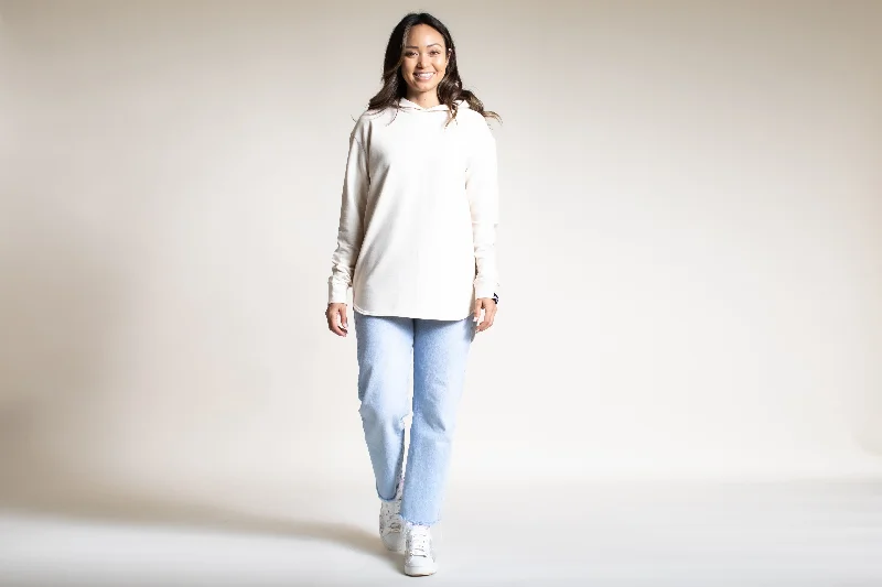 Nude Long Bamboo Hoodie (Previously Loved) Hoodie with Drop Shoulder Relaxed Streetwear