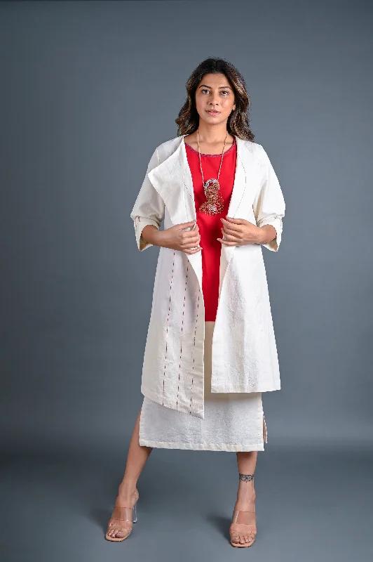 Handwoven Folded Asymmetric Jacket Cardigan Sweater Pullover